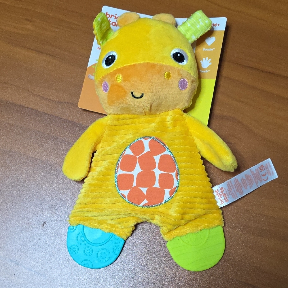 Bright Starts Snuggle & Teethe Yellow Plush Giraffe Toy